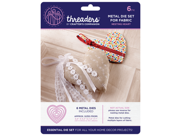 Threaders Nesting Dies - Hearts 1.5mm thick