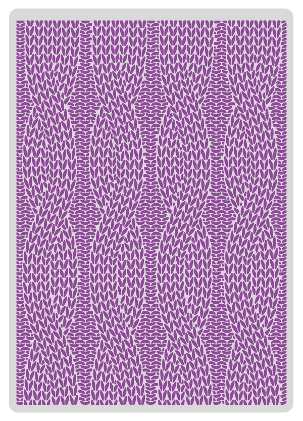 Gemini 5 x 7” 2D Textured Embossing Folder - Cable Knit