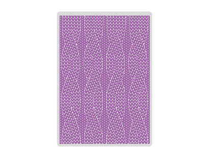 Gemini 5 x 7” 2D Textured Embossing Folder - Cable Knit