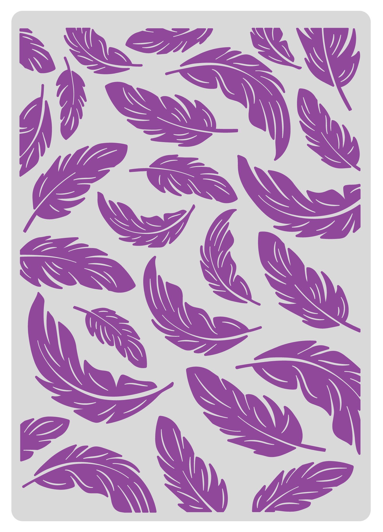 Gemini 5 x 7” 2D Textured Embossing Folder - Falling Feathers