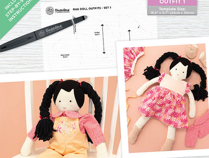 Threaders Sewing Templates - Rag Doll Outfits 1