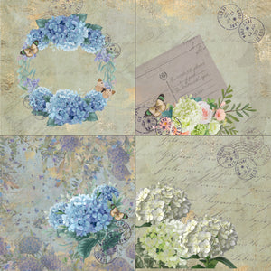 Nature's Garden - Hydrangea - 8" x 8" Topper Pad