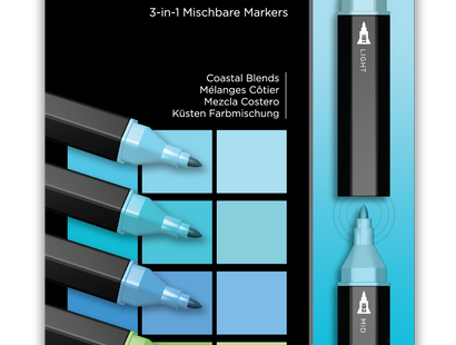 Spectrum Noir TriBlend Markers - Coastal Blends (6 Piece)