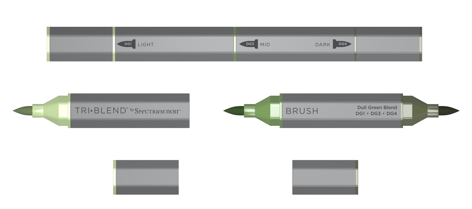 SN-TriBlend Brush-Dull Green Blend