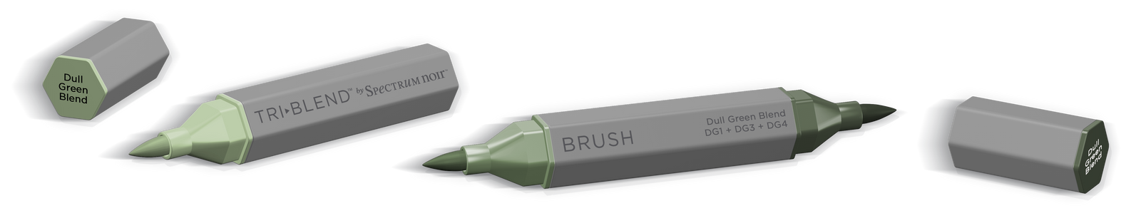 SN-TriBlend Brush-Dull Green Blend