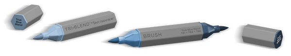 SN-TriBlend Brush-True Blue Blend