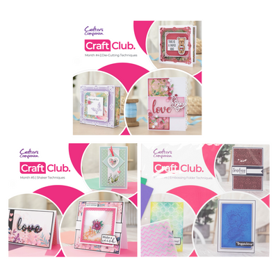 Crafter's Companion Craft Club SHOWSTOPPER Collection - Die Cutting , Shaker Techniques &  Embossing Folders