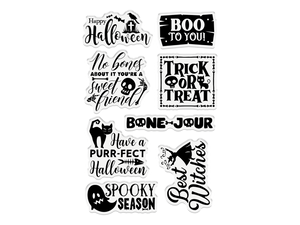 Vintage Halloween Clear Acrylic Stamps - Boo To You