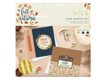 Card Making Kit - Fall into Autumn - 10pk - Violet Studios