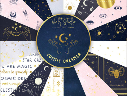 6x6" Premium Paper Pack Cosmic Dreamer - 48pk - Violet Studios