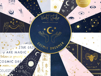 Violet Studios 12x12" Premium Paper Pack - Cosmic Dreamer - 48pk