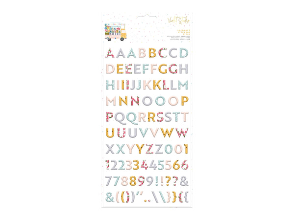 Alphabet Stickers Rainbow Blooms - Violet Studios