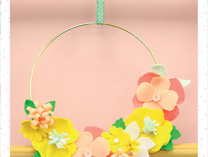 Violet Studio - Make Your Own Floral Wreath Kit - Rainbow Blooms