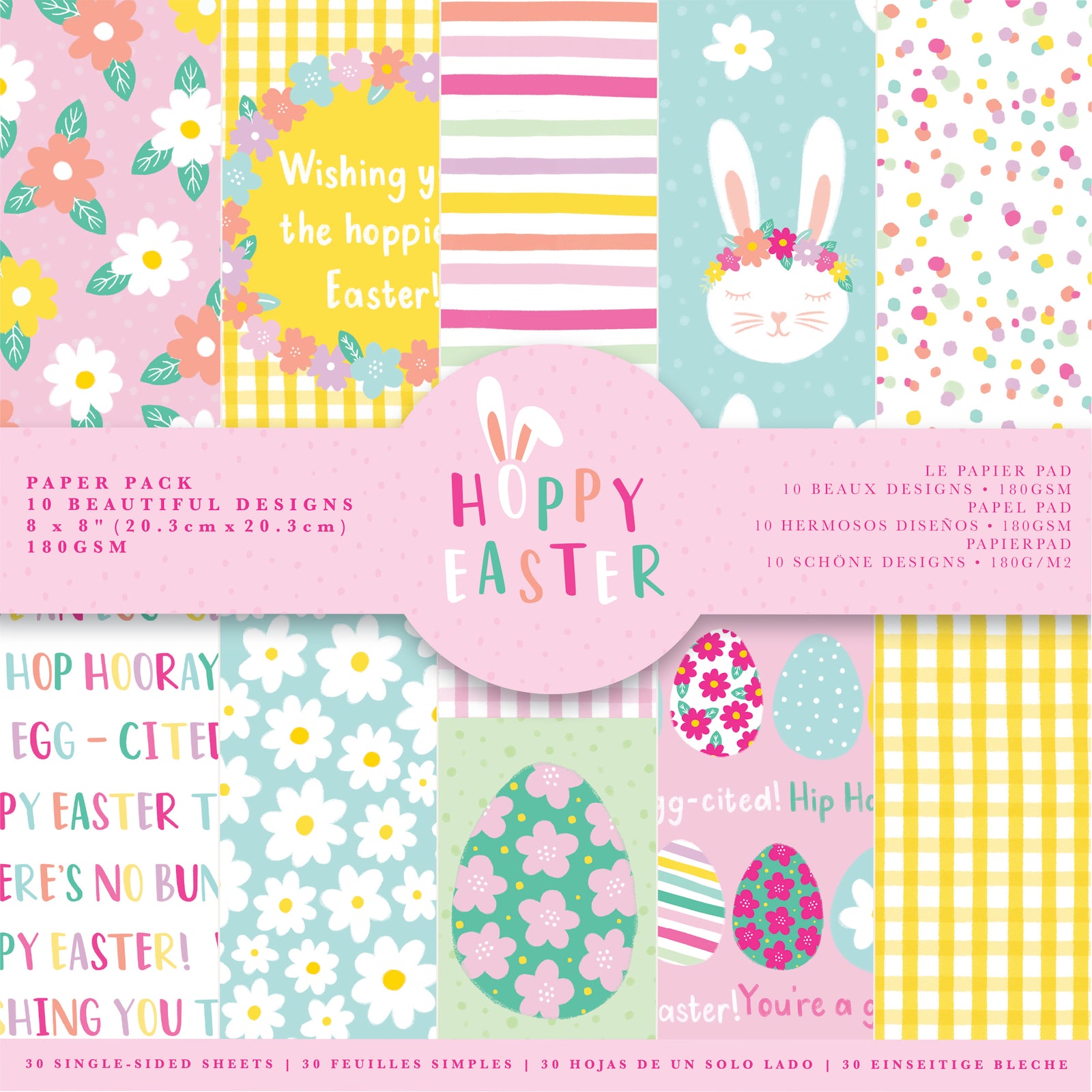 8x8" Paper Pack - Hoppy Easter- 30pk - Violet Studios