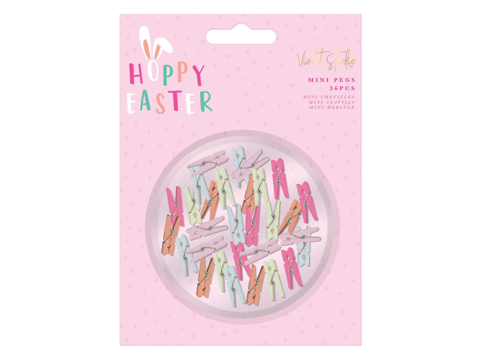 Mini Pegs - Hoppy Easter - 36pcs - Violet Studios