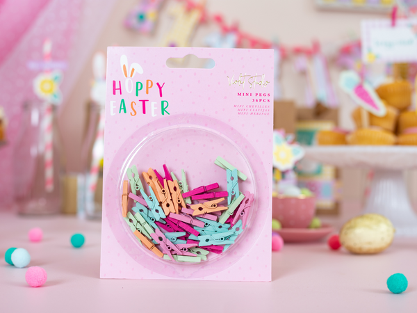 Mini Pegs - Hoppy Easter - 36pcs - Violet Studios