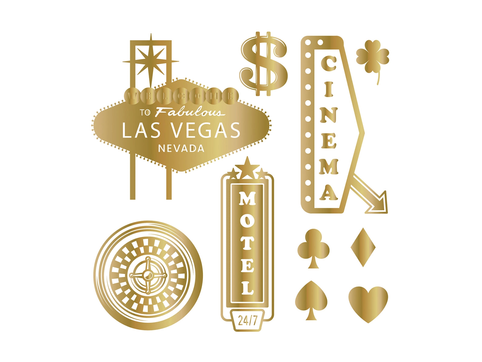 Vintage Vegas 6”x6” Foil Transfers