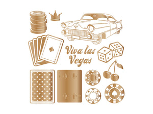 Vintage Vegas 6”x6” Foil Transfers