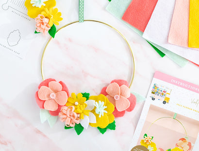 Violet Studio - Make Your Own Floral Wreath Kit - Rainbow Blooms