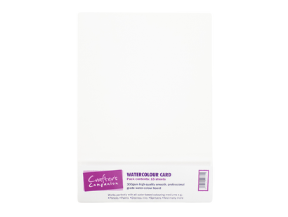 Watercolour Card Pack - 15 sheets