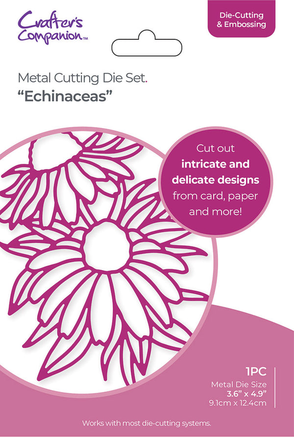 Gemini Large Outline Floral Die - Echinaceas