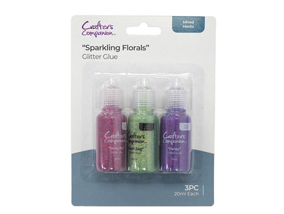 Crafters Companion-Mixed Media - Glitter Glue - Sparkling Florals