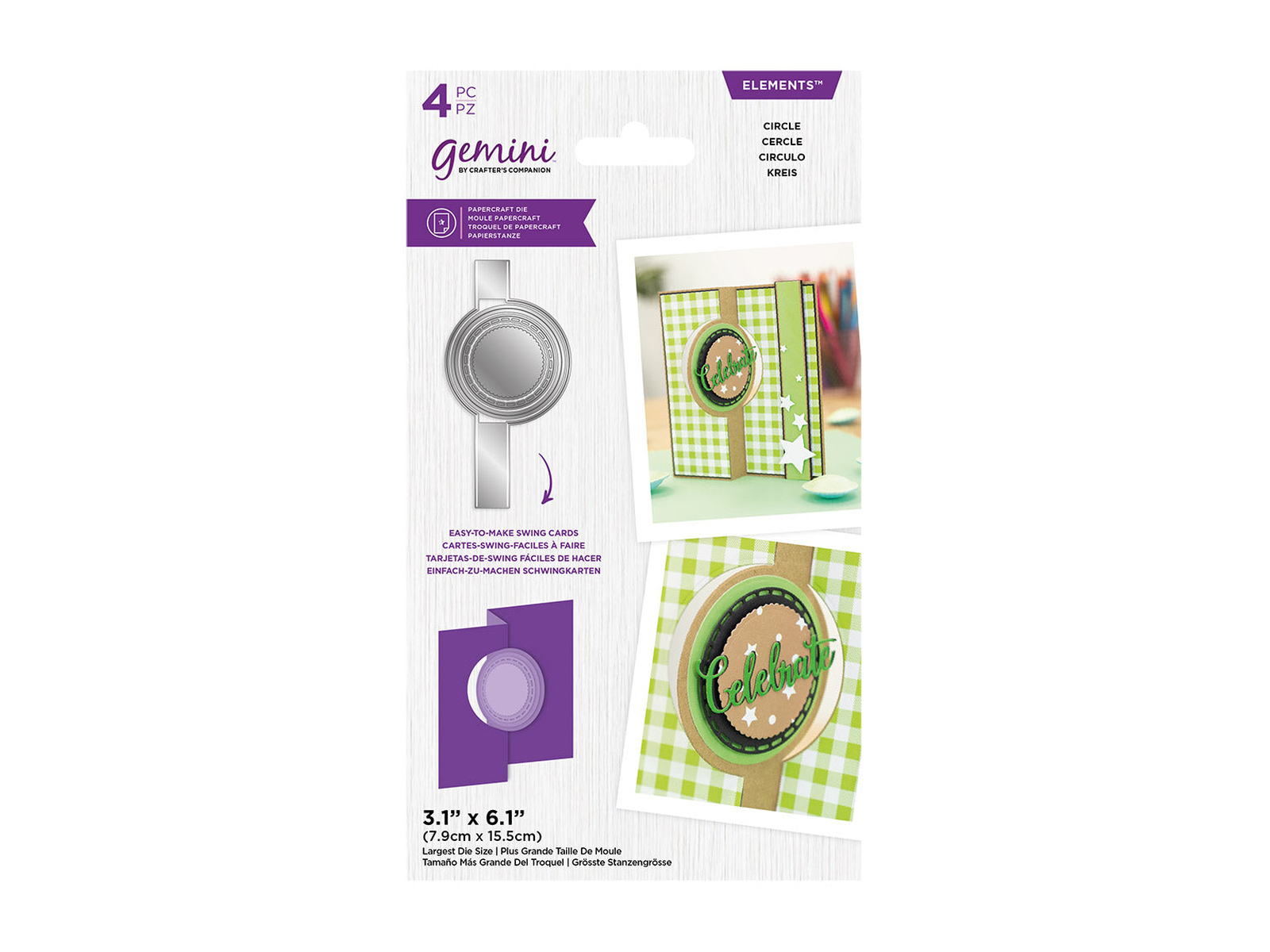 Gemini Swing Card Dies Circle and Hexagon Collection - 2pk