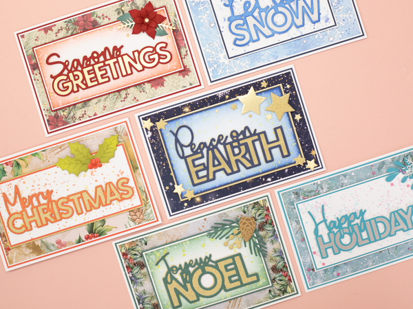 Christmas Sentiments Metal Die Set