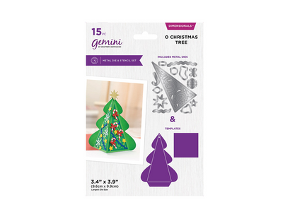 Crafter's Companion 3D Box Die and Stencil Set - O Christmas Tree