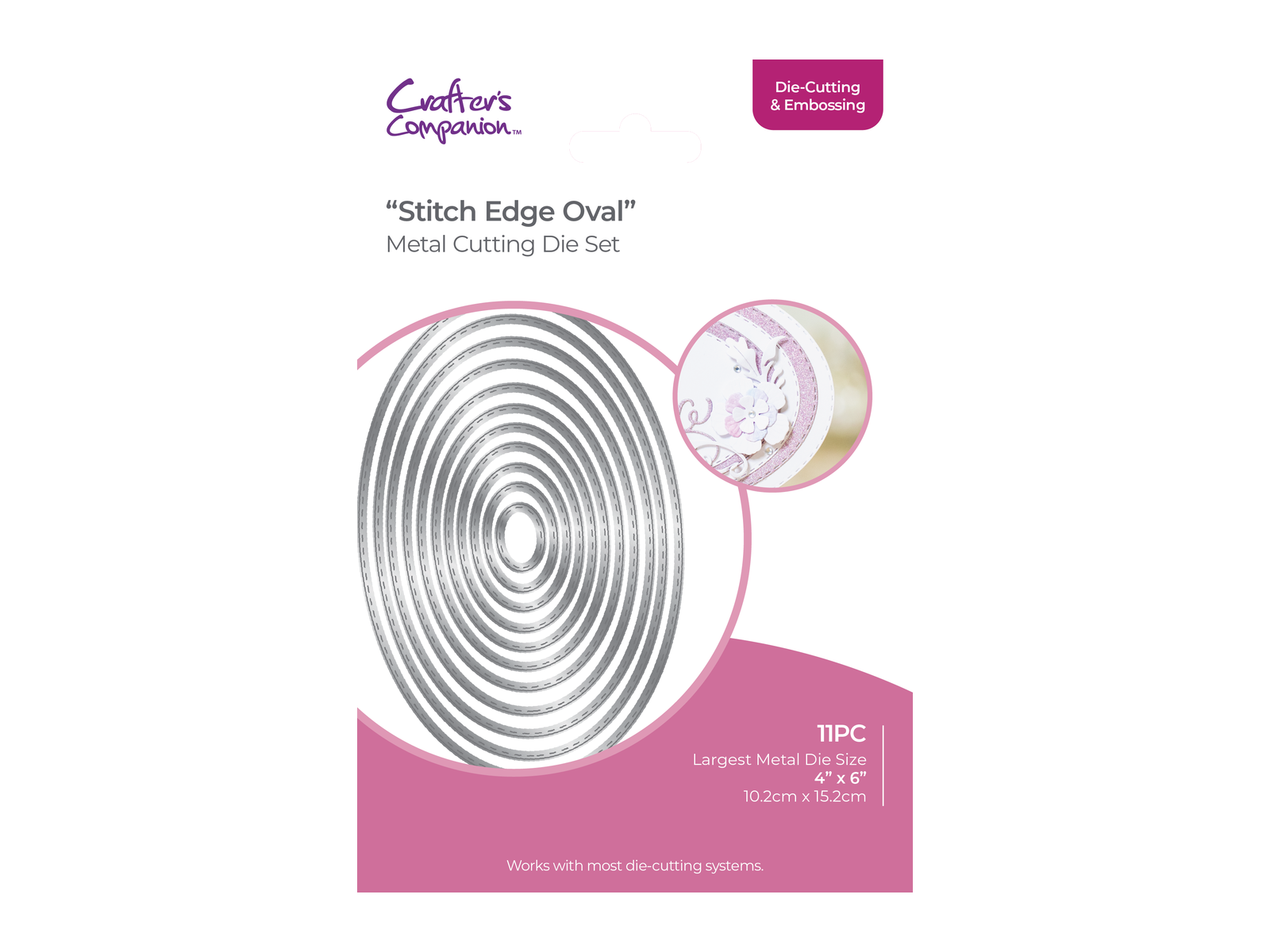 Crafters Companion - Die Cutting & Embossing - Stitch Edge Oval