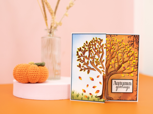 Crafter's Companion Fall Half Create-a-Card Die Collection