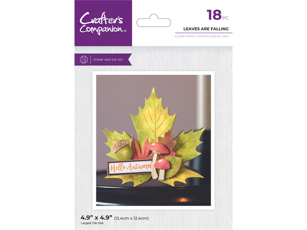 Crafter's Companion Fall Shaped Card Base Stamp & Dies Collection