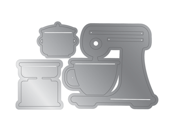 Crafter's Companion Kitchen Collection Metal Die and Stamp - Mix and Measure