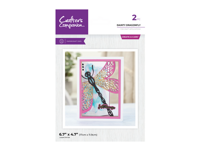 Crafter's Companion Metal Die Create a Card 5"x7" - Dainty Dragonfly