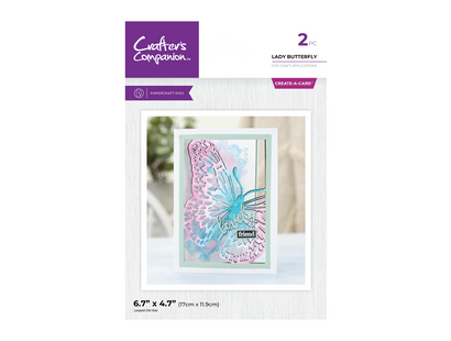 Crafter's Companion Metal Die Create a Card 5"x7" - Lady Butterfly