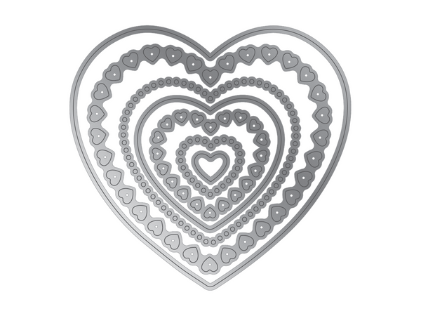 Crafter's Companion Metal Dies Elements - Decorative Nesting Hearts