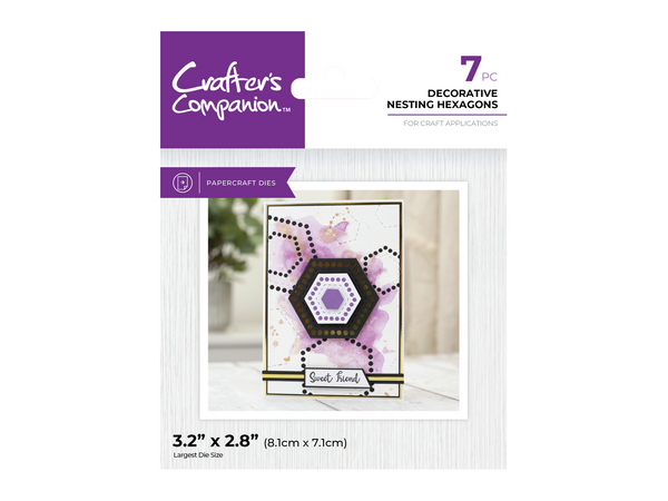 Crafter's Companion Metal Dies Elements - Decorative Nesting Hexagons