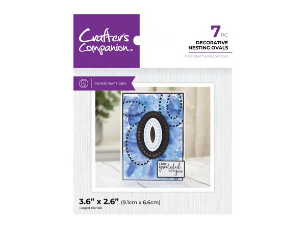 Crafter's Companion Metal Dies Elements - Decorative Nesting Ovals