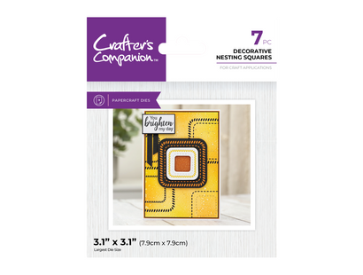 Crafter's Companion Metal Dies Elements - Decorative Nesting Squares