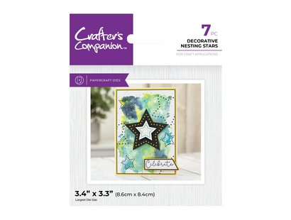 Crafter's Companion Metal Dies Elements - Decorative Nesting Stars