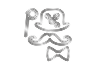 Crafter's Companion Modern Man Metal Die - Moustache Man