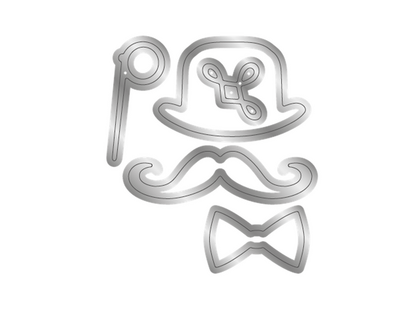 Crafter's Companion Modern Man Metal Die - Moustache Man