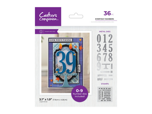 Crafters Companion - Stamps and Die Set - Everyday Numbers