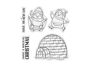 Crafters Companion Stamp and Die - Festive Penguins