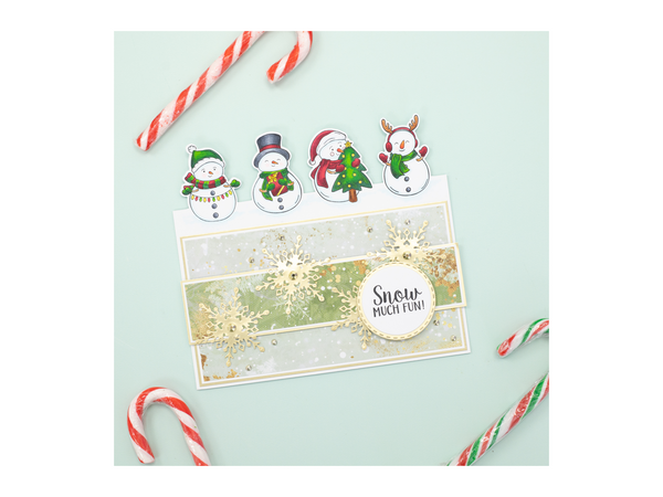 Crafters Companion Stamp and Die - Jolly Snowmen