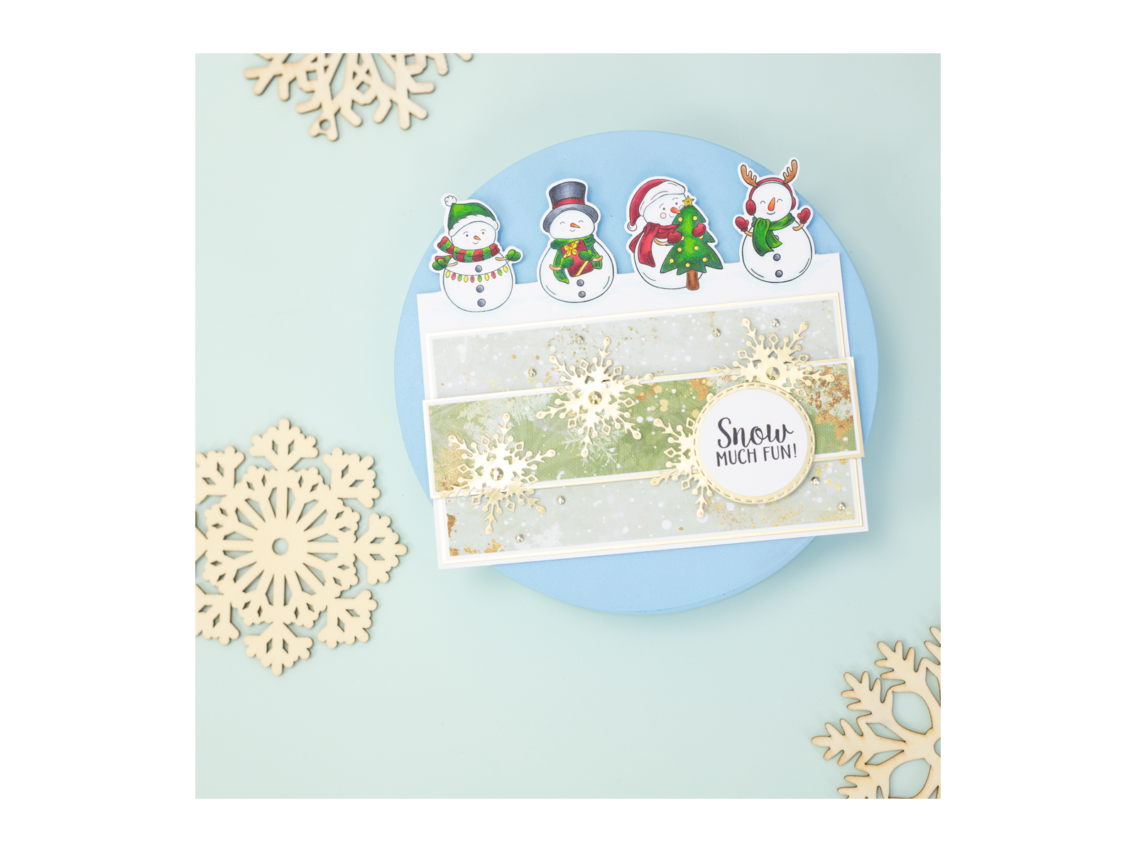 Crafters Companion Stamp and Die - Jolly Snowmen