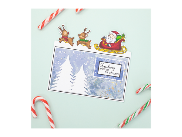 Santa's Sleigh Stamp and Die Set