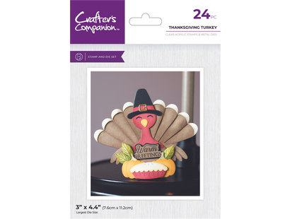 Crafter's Companion Stamp & Die - Thanksgiving Turkey