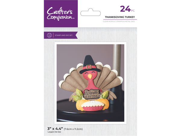 Crafter's Companion Stamp & Die - Thanksgiving Turkey