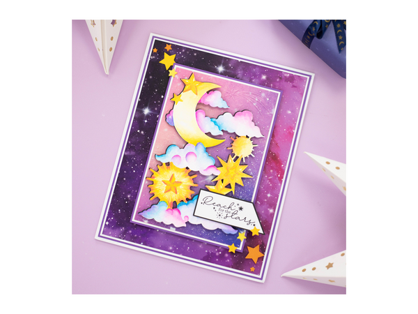 Cosmic Collection 3D Embossing Folder and Die - Moon and Stars